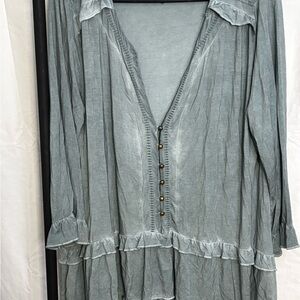 POL Soft Gray Blouse